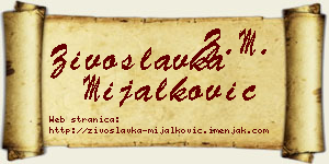 Živoslavka Mijalković vizit kartica